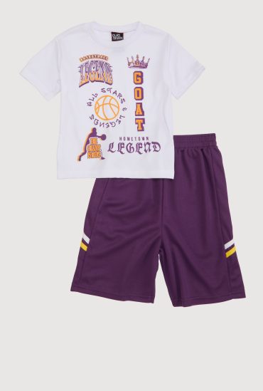 Boys GOAT Hometown Legend Graphic Tee and Shorts
