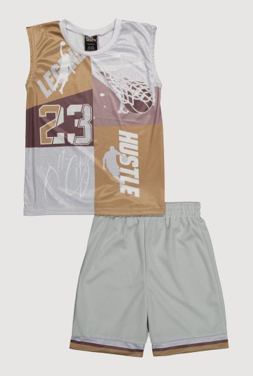 Boys Legend Hustle 23 Muscle Tee and Shorts