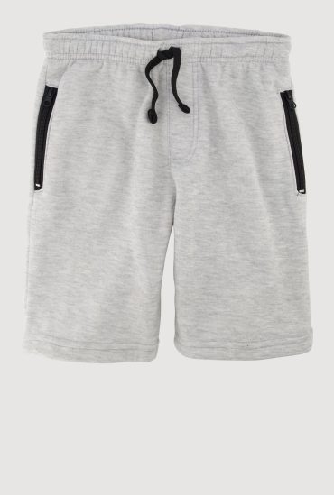 Boys Trendy Zip Pocket Sweatshorts with Drawstring Waist