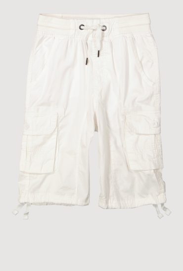 Boys Twill Drawstring Waist Utility Shorts