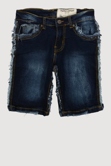 Boys Frayed Trim Denim Shorts