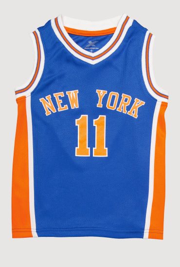 Little Boys Contrast Trim Graphic Basketball Jersey