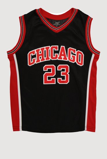 Boys V Neck Graphic Basketball Jersey