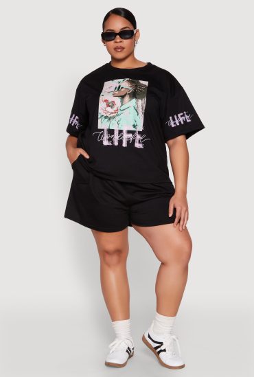 Plus Size Wonderful Life Shorts