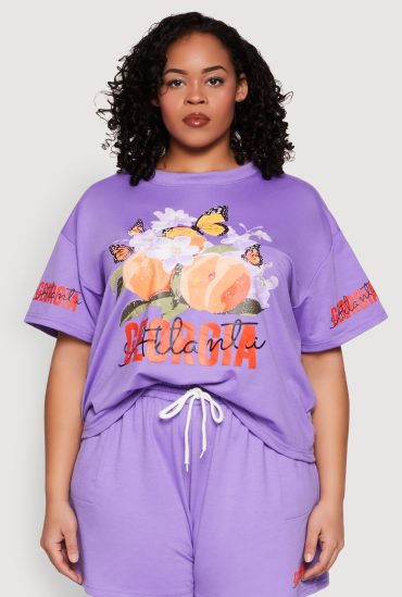 Plus Size Atlanta Georgia Peaches Graphic Top
