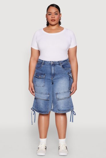 Plus Size Almost Famous Cargo Skater Shorts