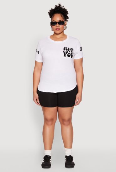 Plus Size Jesus Loves You T Shirt