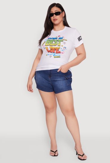 Plus Size Living My Best Life Graphic Tee