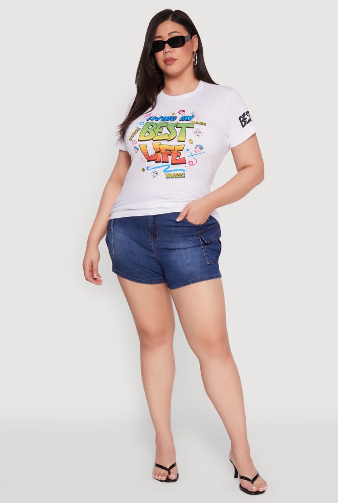 Plus Size Living My Best Life Graphic Tee