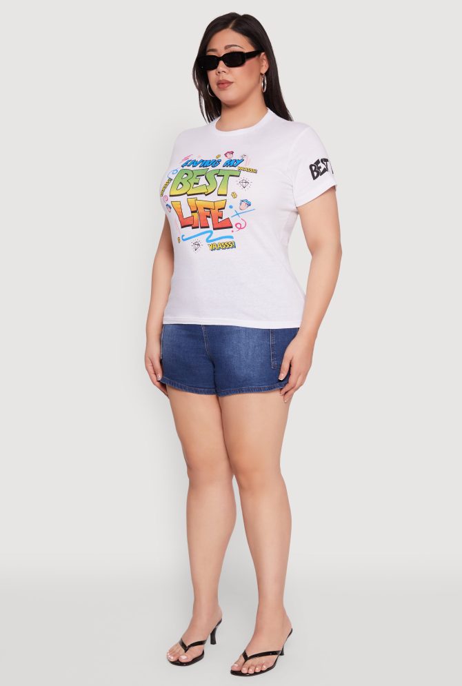 Plus Size Living My Best Life Graphic Tee - Image 5