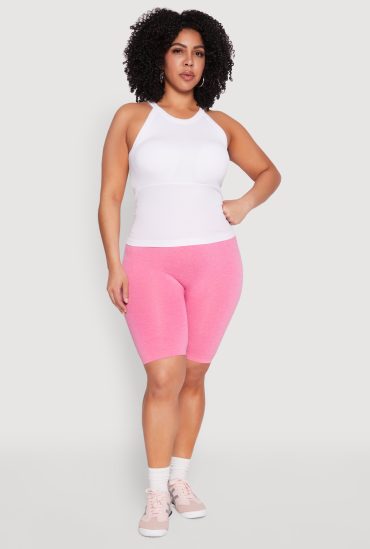 Plus Size Seamless High Waist Bike Shorts