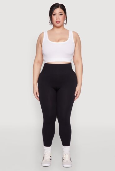 Plus Size High Waisted Seamless Leggings