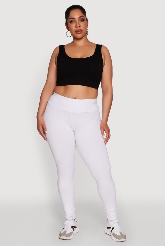 Plus Size Stylish High Waisted Leggings - Image 2