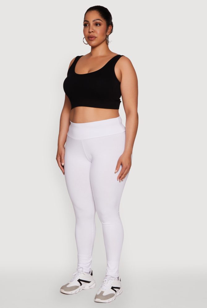 Plus Size Stylish High Waisted Leggings - Image 3