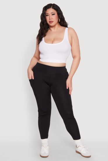 Plus Size Side Pocket Leggings
