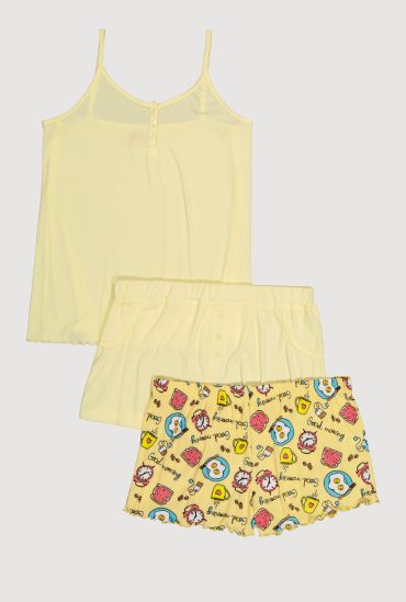 Plus Size Pajama Cami and Good Morning Shorts 3 Pack