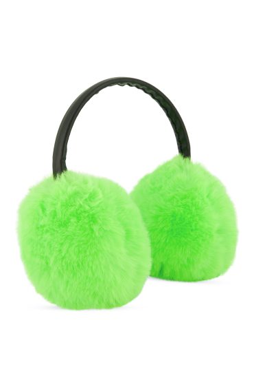 Faux Leather Band Faux Fur Earmuffs