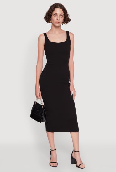 Iris Textured Knit Tank Midi Dress