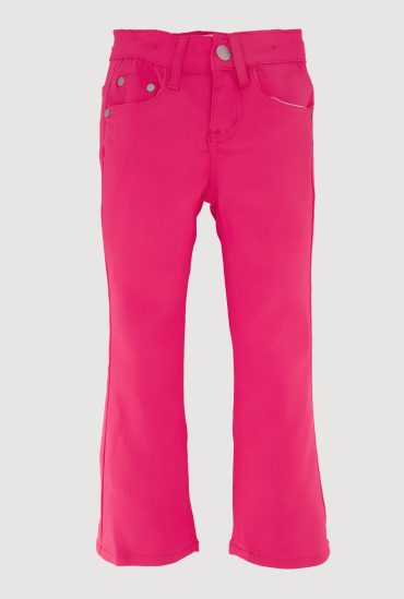 Little Girls Hypersretch Casual Flare Leg Pants