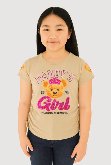 Girls Daddys Girl Graphic Print Tee