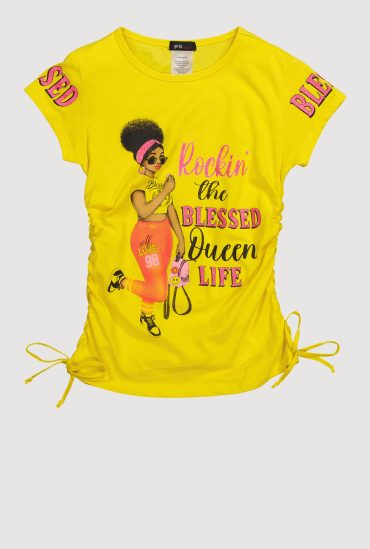 Girls Rockin The Blessed Queen Life Graphic Tee
