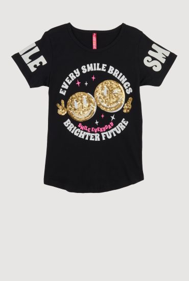 Girls Brighter Future Sequin Graphic T Shirt