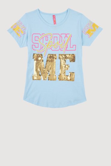 Girls Spoil Me Sequin Graphic Tee