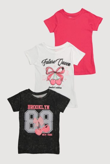 Girls Future Queen Limited Edition Graphic T Shirts with Glitter Design