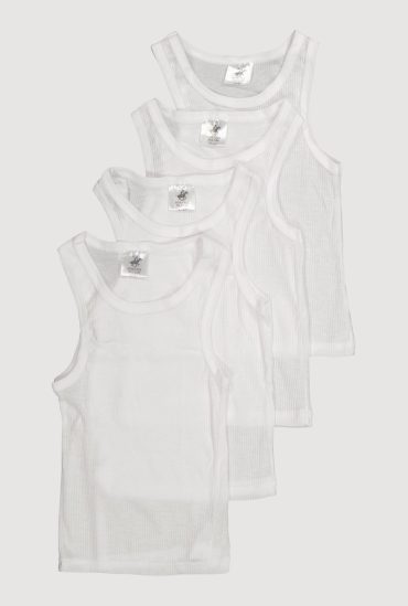 Toddler Boys Ribbed Knit Tank Tops 4 Pack