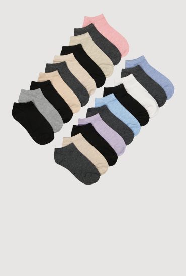 Girls Marled Socks 20 Pack