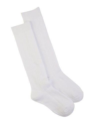 Girls 3-8.5 Cable Knit Knee High Socks 2 Pack