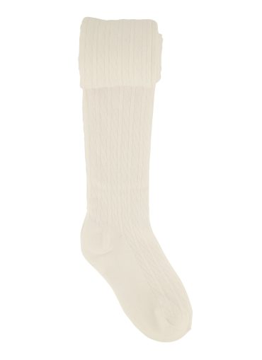 Girls Basic Cable Knit Tights