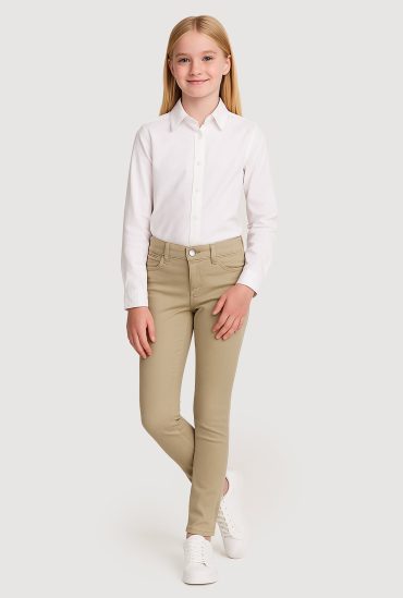 French Toast Girls 7-14 Stretch Skinny Leg Khaki Pants