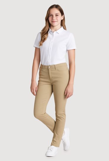 French Toast Girls 16-20 Skinny Leg Khaki Pants
