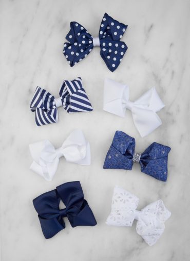 Girls 7 Pack Assorted Bow Clips