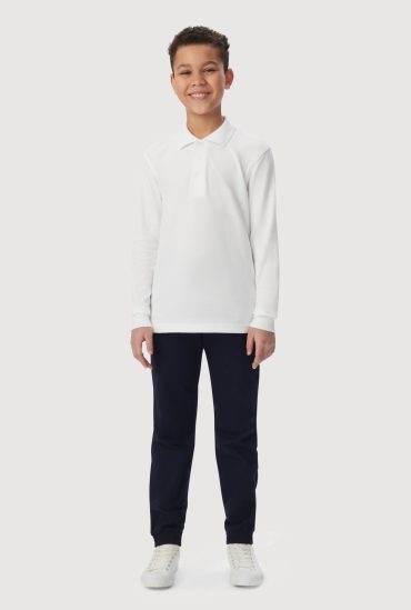 French Toast Boys 8-14 Long Sleeve Pique Polo Shirt