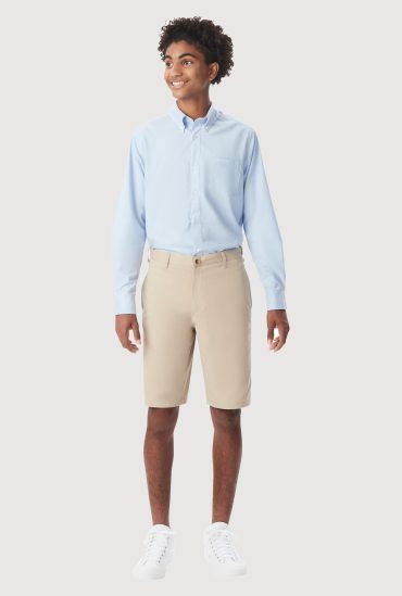 French Toast Boys 8-14 Solid Flat Front Bermuda Shorts